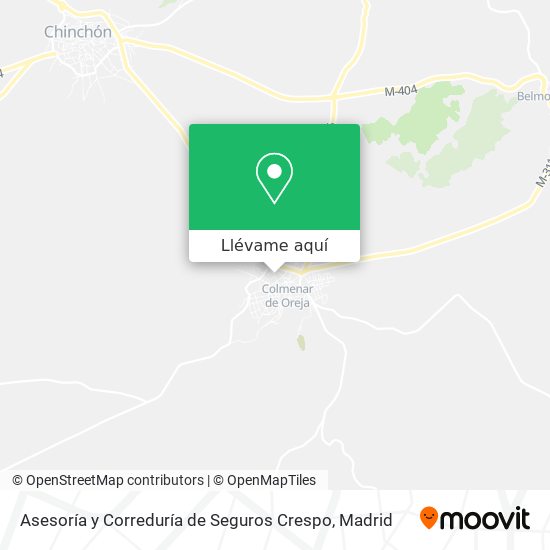 Mapa Asesoría y Correduría de Seguros Crespo