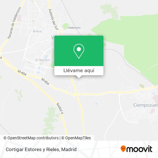 Mapa Cortigar Estores y Rieles