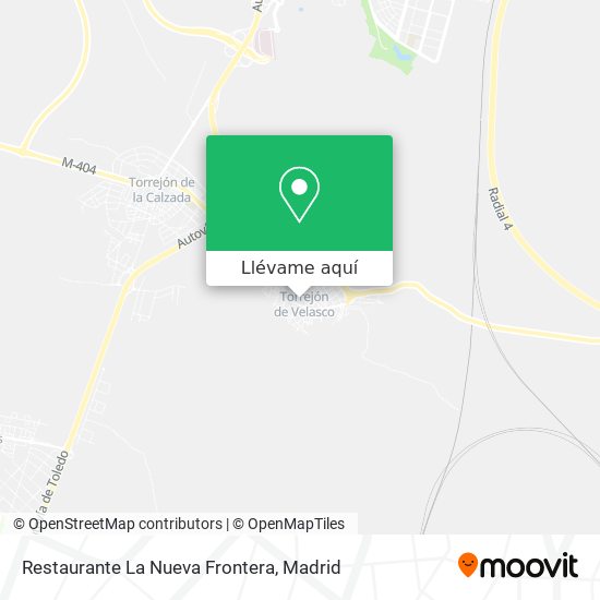 Mapa Restaurante La Nueva Frontera