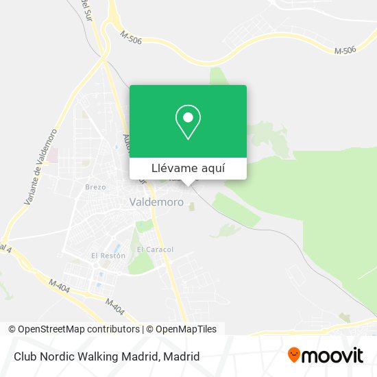 Mapa Club Nordic Walking Madrid