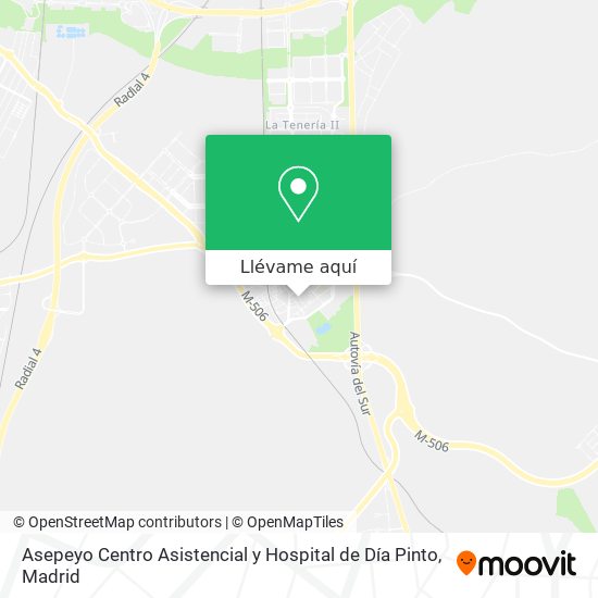 Mapa Asepeyo Centro Asistencial y Hospital de Día Pinto