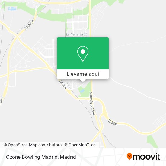 Mapa Ozone Bowling Madrid