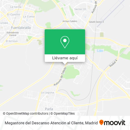 Mapa Megastore del Descanso Atención al Cliente