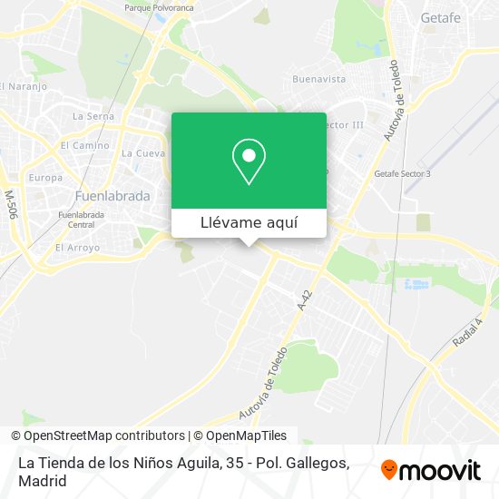 Mapa La Tienda de los Niños Aguila, 35 - Pol. Gallegos