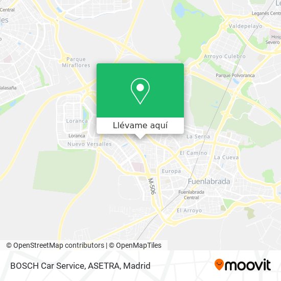 Mapa BOSCH Car Service, ASETRA