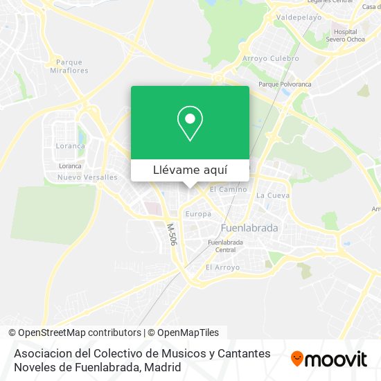 Mapa Asociacion del Colectivo de Musicos y Cantantes Noveles de Fuenlabrada