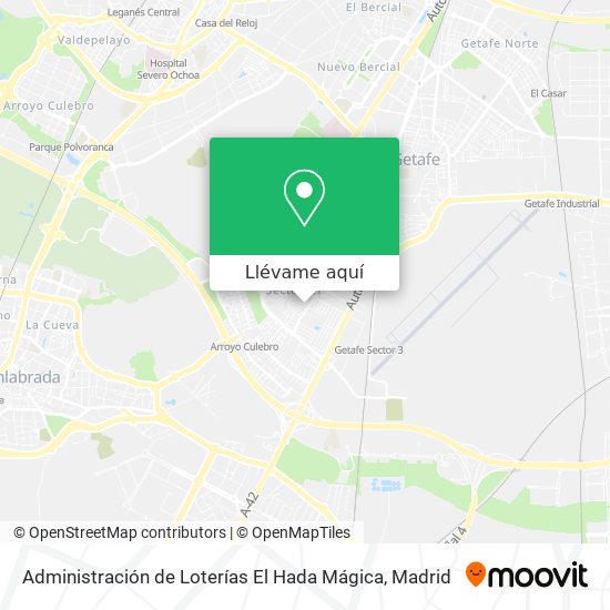 Mapa Administración de Loterías El Hada Mágica