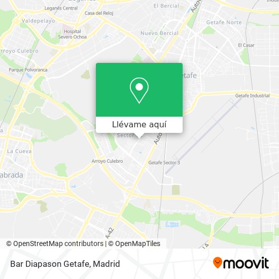 Mapa Bar Diapason Getafe