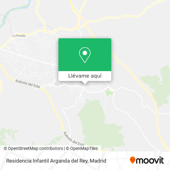 Mapa Residencia Infantil Arganda del Rey