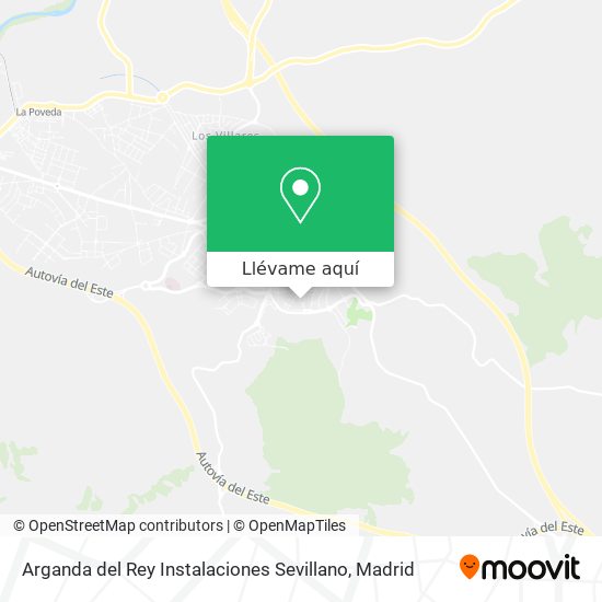 Mapa Arganda del Rey Instalaciones Sevillano