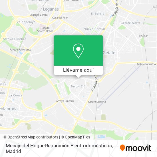 Mapa Menaje del Hogar-Reparación Electrodomésticos