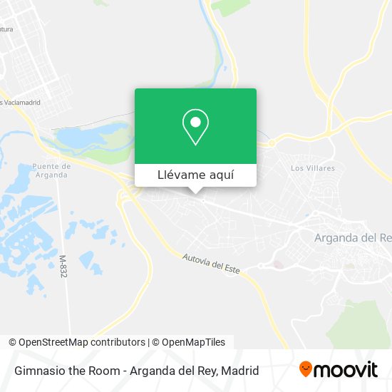 Mapa Gimnasio the Room - Arganda del Rey