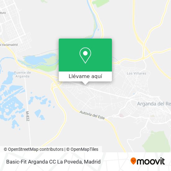 Mapa Basic-Fit Arganda CC La Poveda