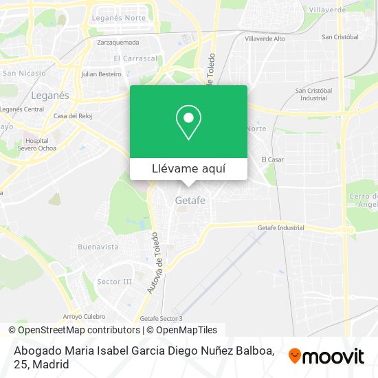 Mapa Abogado Maria Isabel Garcia Diego Nuñez Balboa, 25