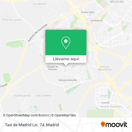 Mapa Taxi de Madrid Lic. 74