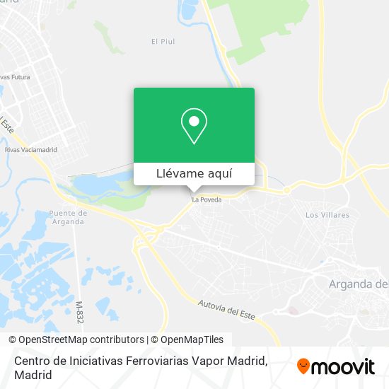 Mapa Centro de Iniciativas Ferroviarias Vapor Madrid