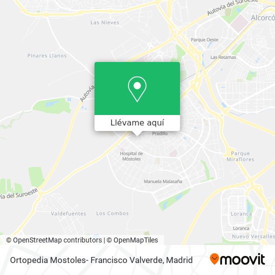 Mapa Ortopedia Mostoles- Francisco Valverde