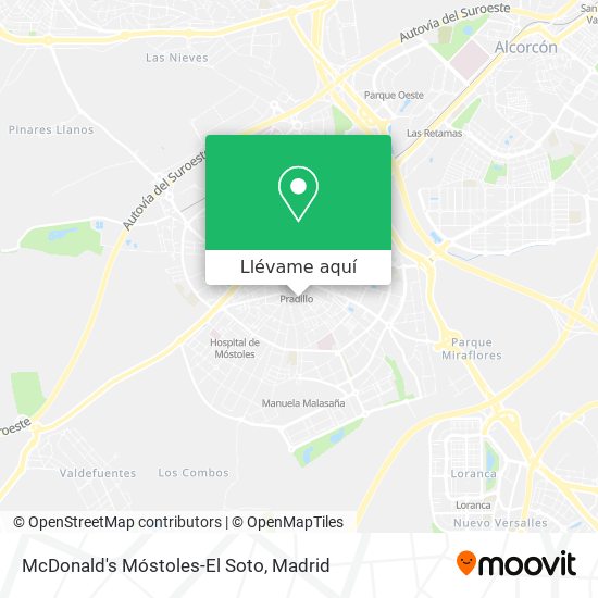 Mapa McDonald's Móstoles-El Soto