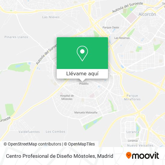 Mapa Centro Profesional de Diseño Móstoles