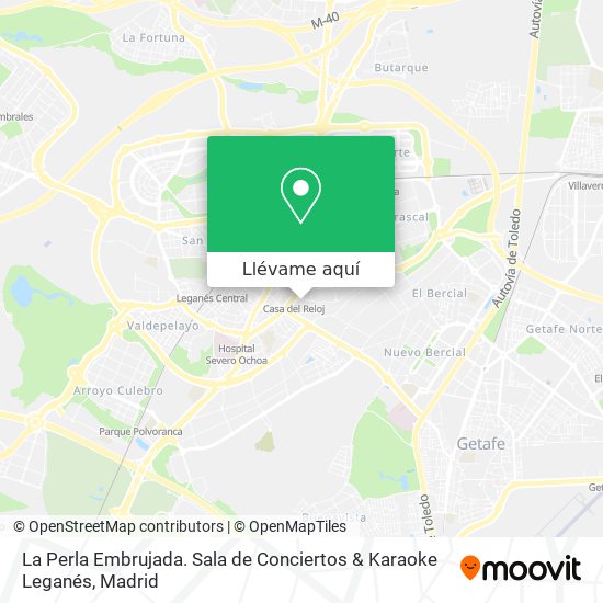 Mapa La Perla Embrujada. Sala de Conciertos & Karaoke Leganés