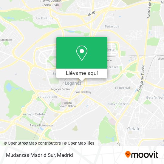 Mapa Mudanzas Madrid Sur