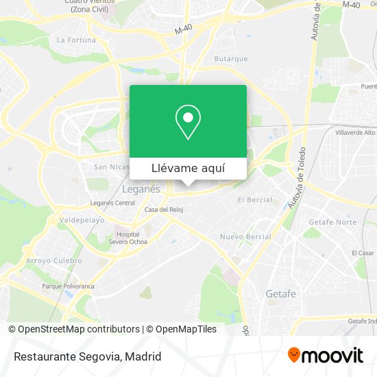 Mapa Restaurante Segovia