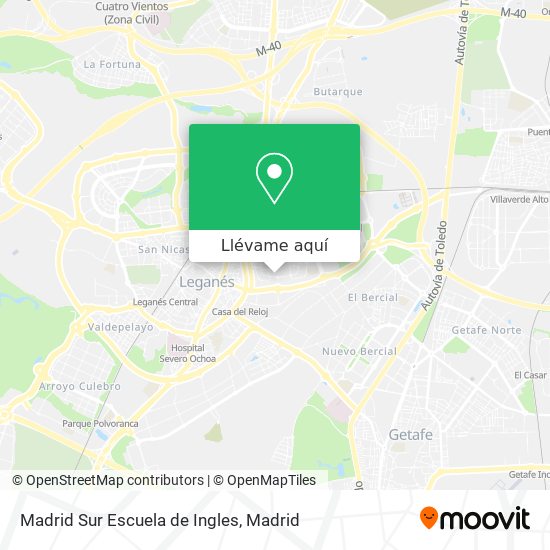 Mapa Madrid Sur Escuela de Ingles