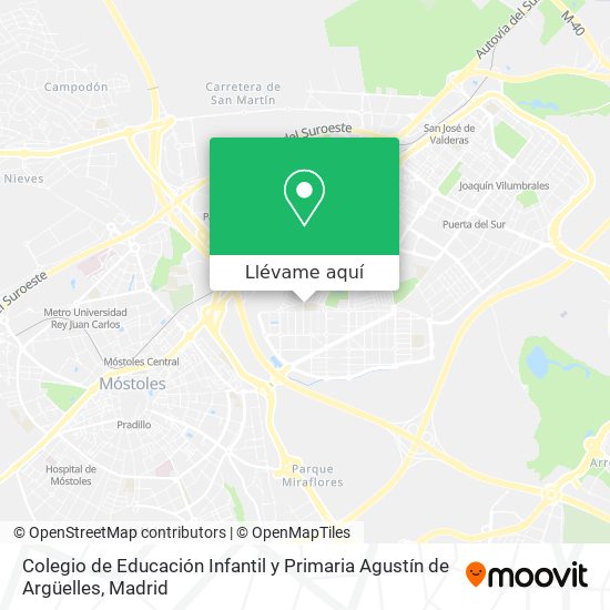Mapa Colegio de Educación Infantil y Primaria Agustín de Argüelles