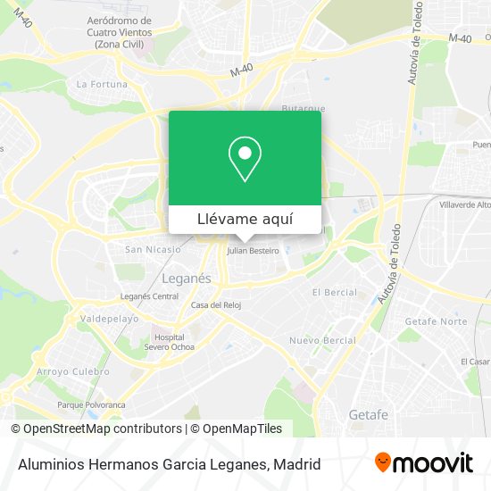 Mapa Aluminios Hermanos Garcia Leganes