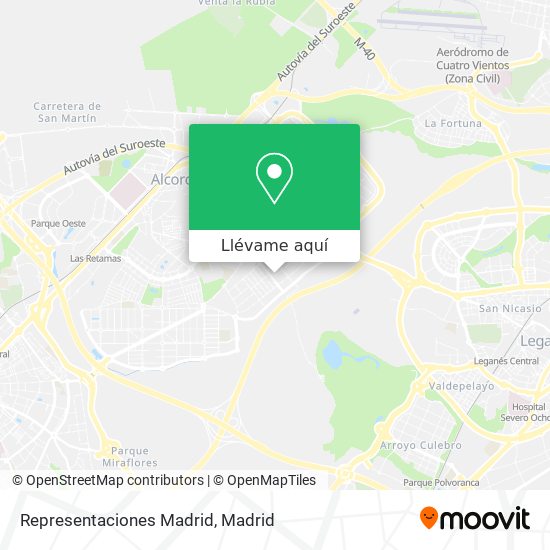 Mapa Representaciones Madrid