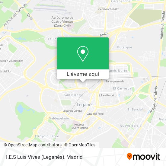 Mapa I.E.S Luis Vives (Leganés)