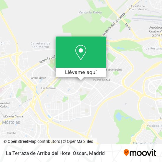 Mapa La Terraza de Arriba del Hotel Oscar.