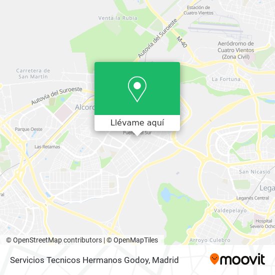 Mapa Servicios Tecnicos Hermanos Godoy