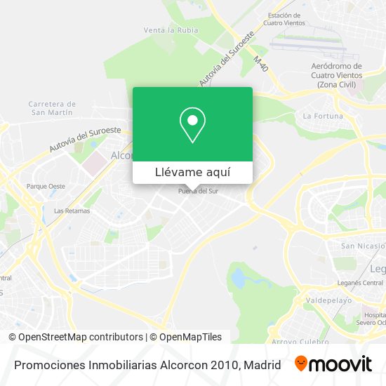 Mapa Promociones Inmobiliarias Alcorcon 2010