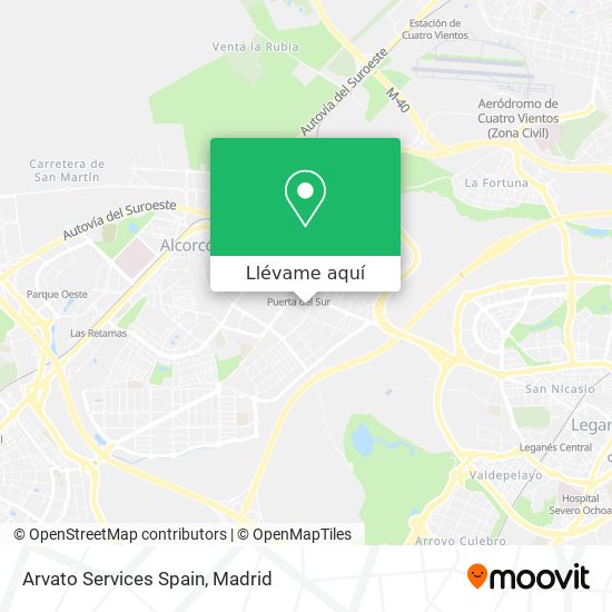 Mapa Arvato Services Spain