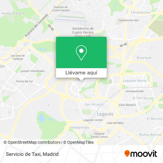 Mapa Servicio de Taxi