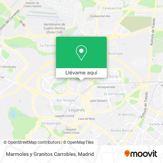 Mapa Marmoles y Granitos Carrobles