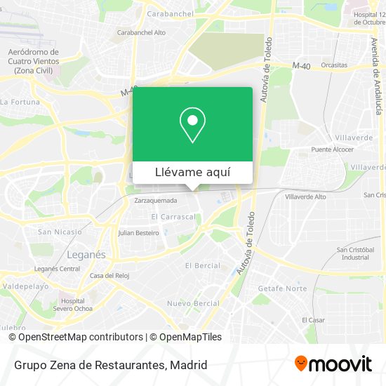 Mapa Grupo Zena de Restaurantes