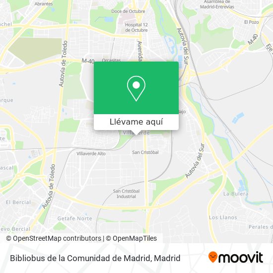Mapa Bibliobus de la Comunidad de Madrid