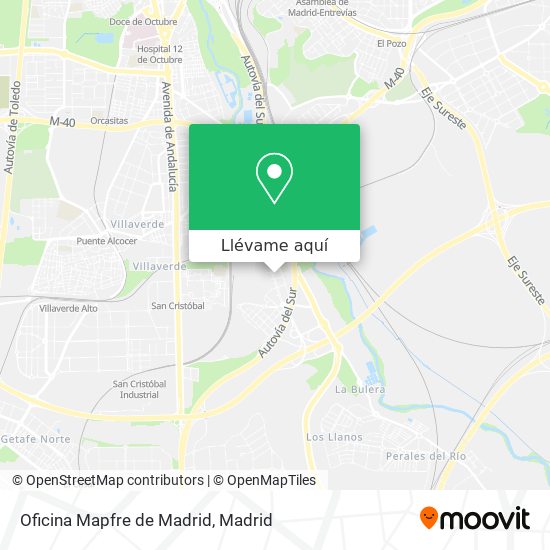 Mapa Oficina Mapfre de Madrid