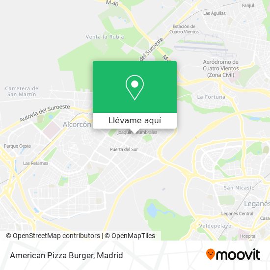 Mapa American Pizza Burger