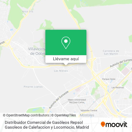 Mapa Distribuidor Comercial de Gasóleos Repsol Gasoleos de Calefaccion y Locomocio