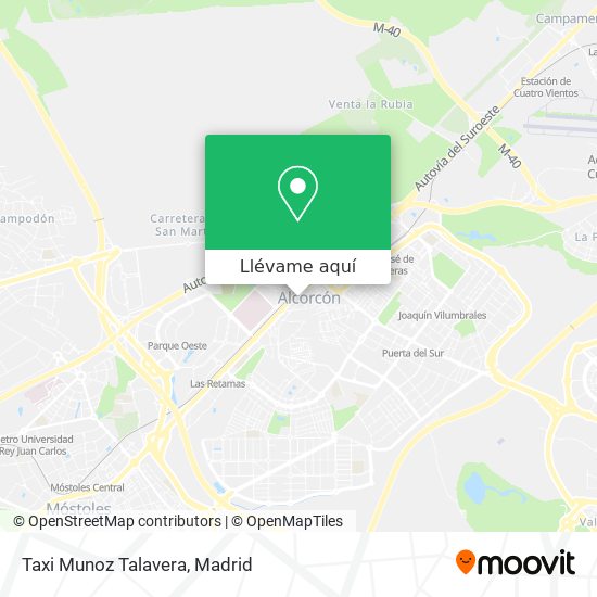 Mapa Taxi Munoz Talavera