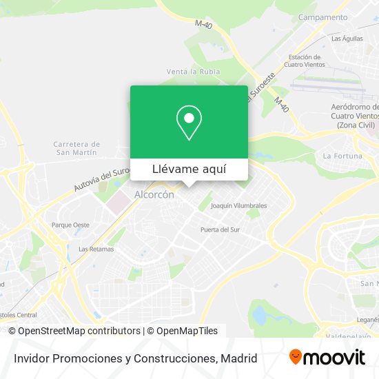 Mapa Invidor Promociones y Construcciones