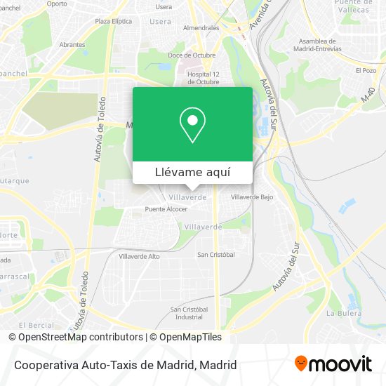 Mapa Cooperativa Auto-Taxis de Madrid