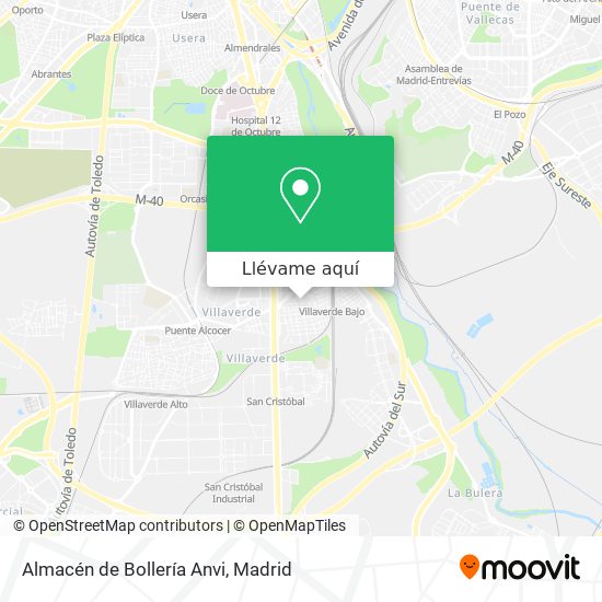 Mapa Almacén de Bollería Anvi