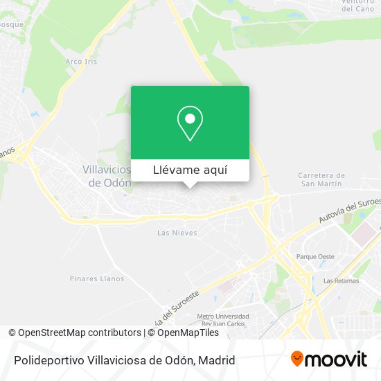 Mapa Polideportivo Villaviciosa de Odón