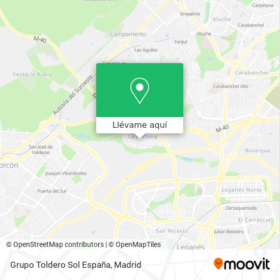 Mapa Grupo Toldero Sol España