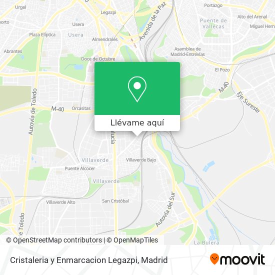 Mapa Cristaleria y Enmarcacion Legazpi