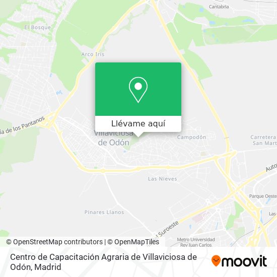 Mapa Centro de Capacitación Agraria de Villaviciosa de Odón
